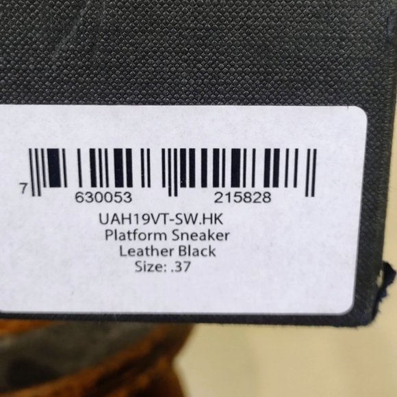 Vetemens x Swear collab chunky platform black leather sneakers - Picture 11 of 16